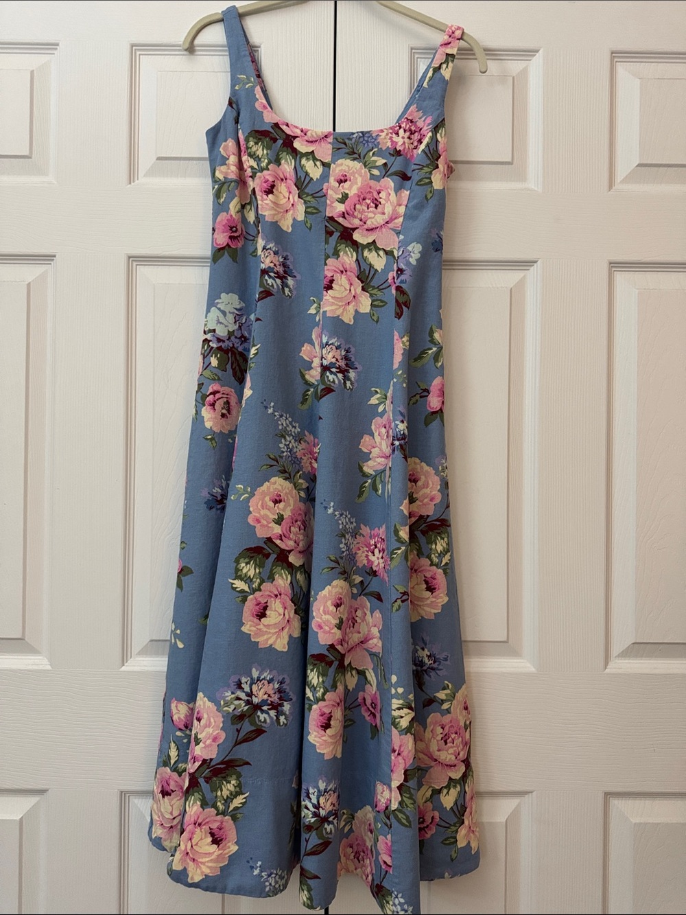 GAP Blue Sundress with Pink Floral Print